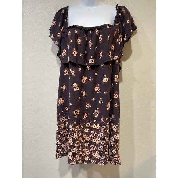 NWT Kimchi Blue by Urban Outfitters Rafina Off-The-Shoulder Ruffle Dress Medium - Picture 12 of 16